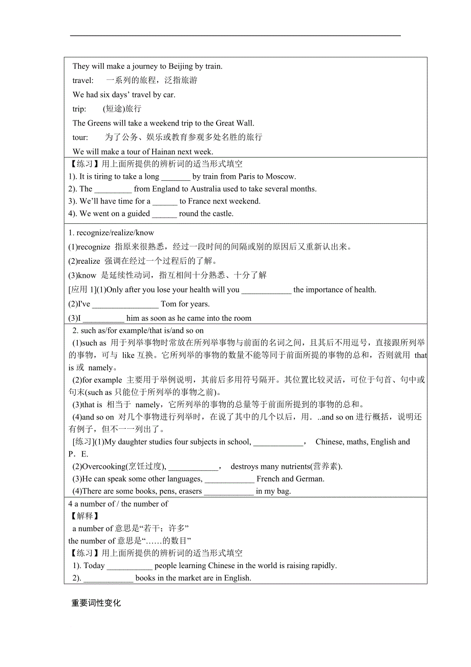 人教版高一英语必修一unit2知识点梳理及练习.doc_第2页