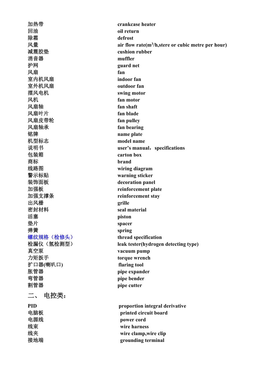 商用空调专业英语常用词汇_第3页