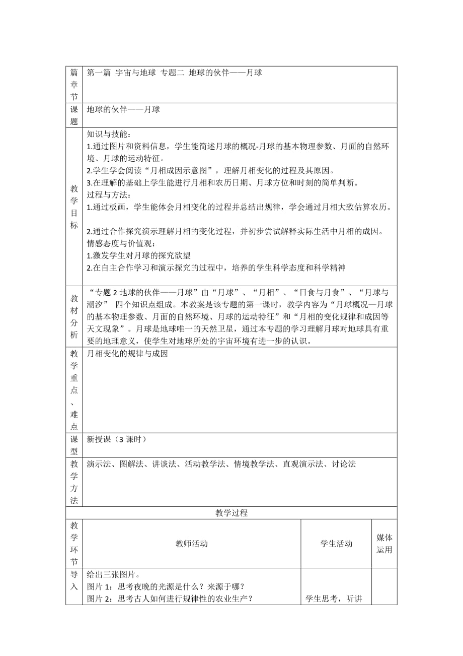 专题2地球的伙伴——月球资料_第1页