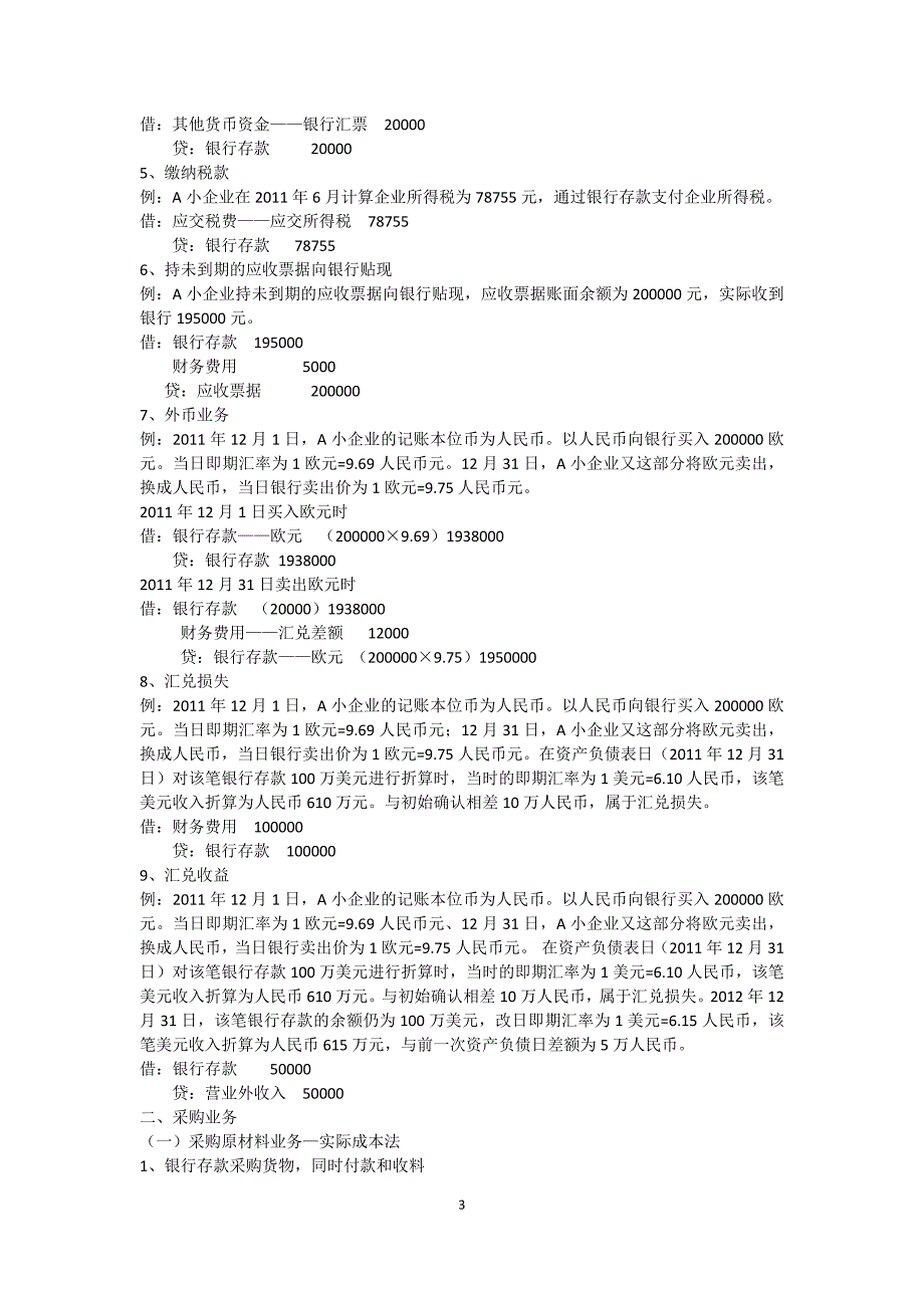 小企业会计准则实务分录资料_第3页