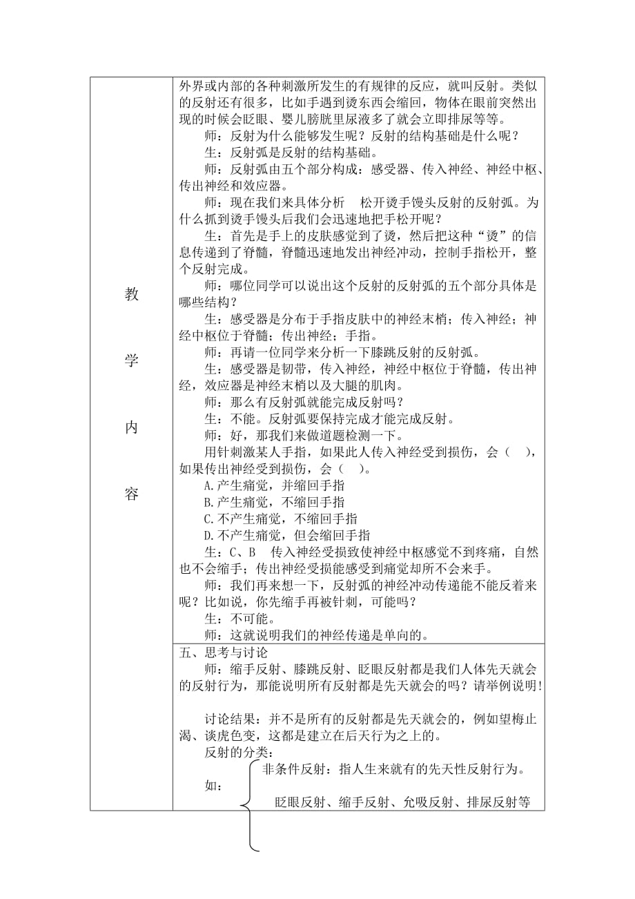 神经调节教学设计资料_第3页