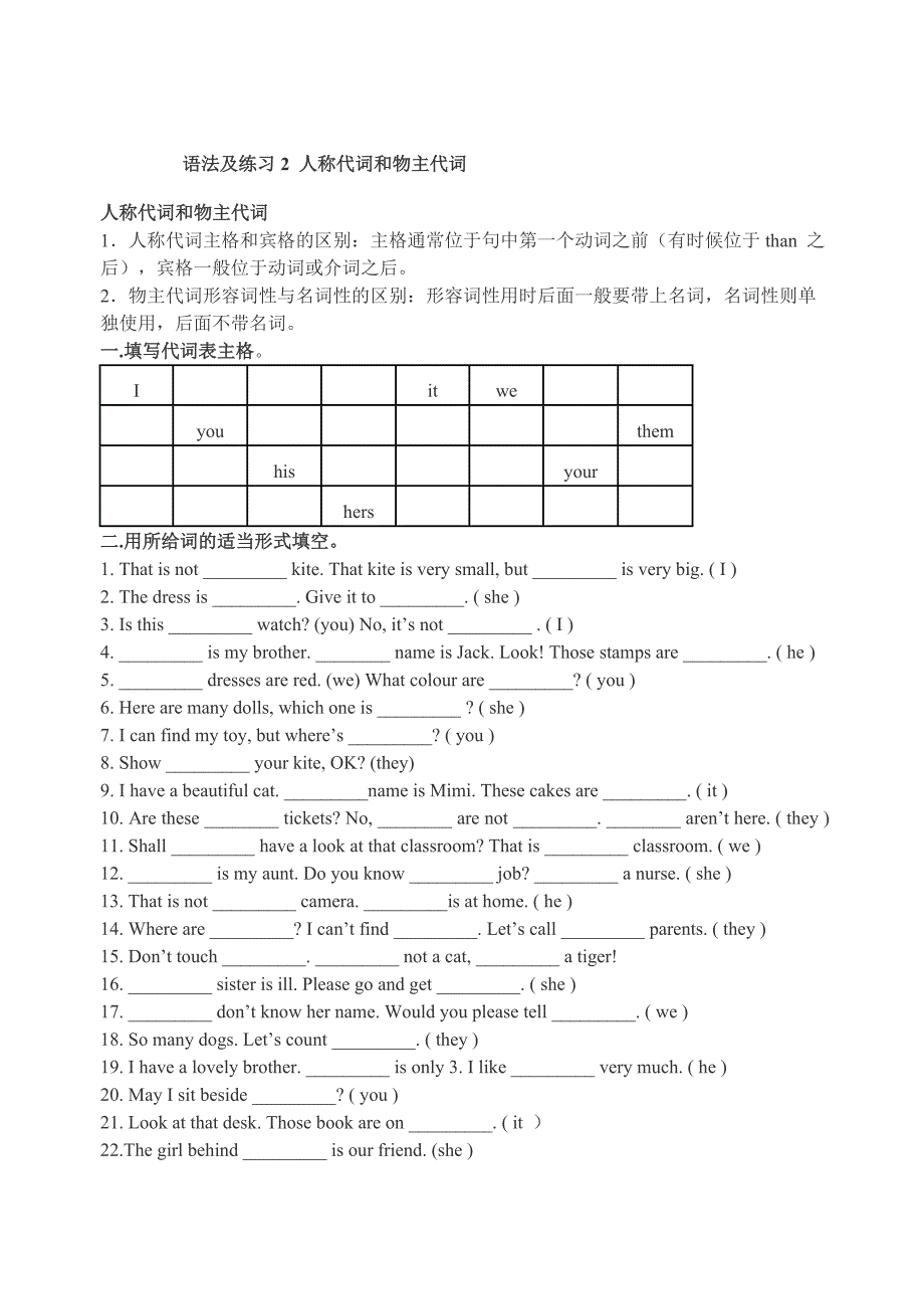 牛津小学英语3a-6b语法点汇总+练习讲解相当详细资料_第2页