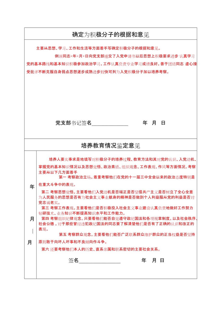 入党积极分子培养教育考察登记薄(填写参考).doc_第3页