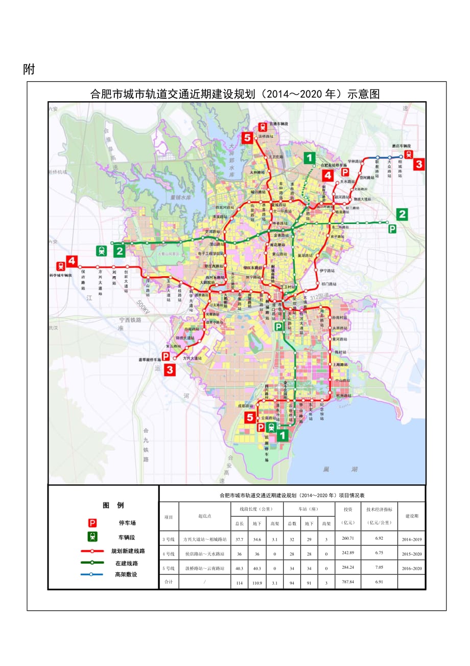 附件：合肥市城市轨道交通近期建设规划（2014～2020年）_第4页