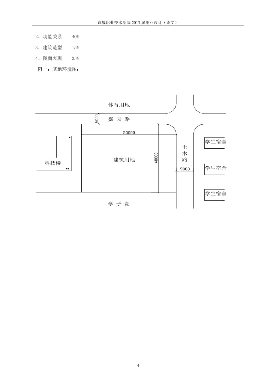 毕业设计任务书(一)建筑设计与施工组织设计_第4页