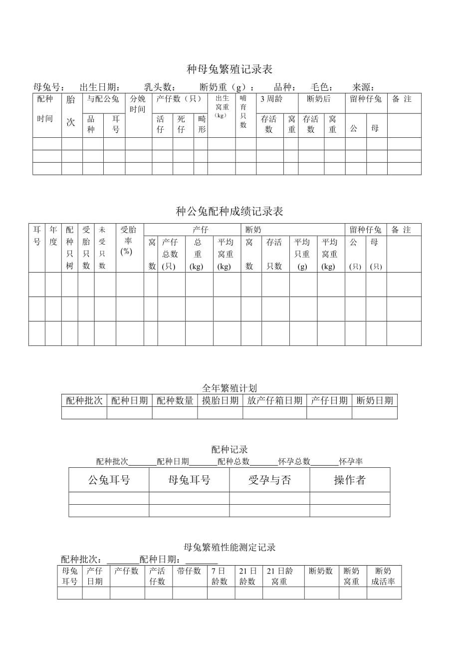 养兔场记录卡_第2页