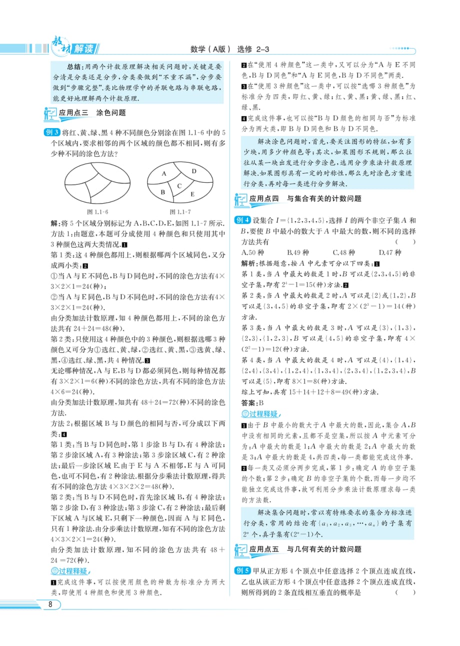 （精品教育）教材解读-数学（a版）选修2-3 分类加法计数原理与分乘法计数原理的综合应用_第3页