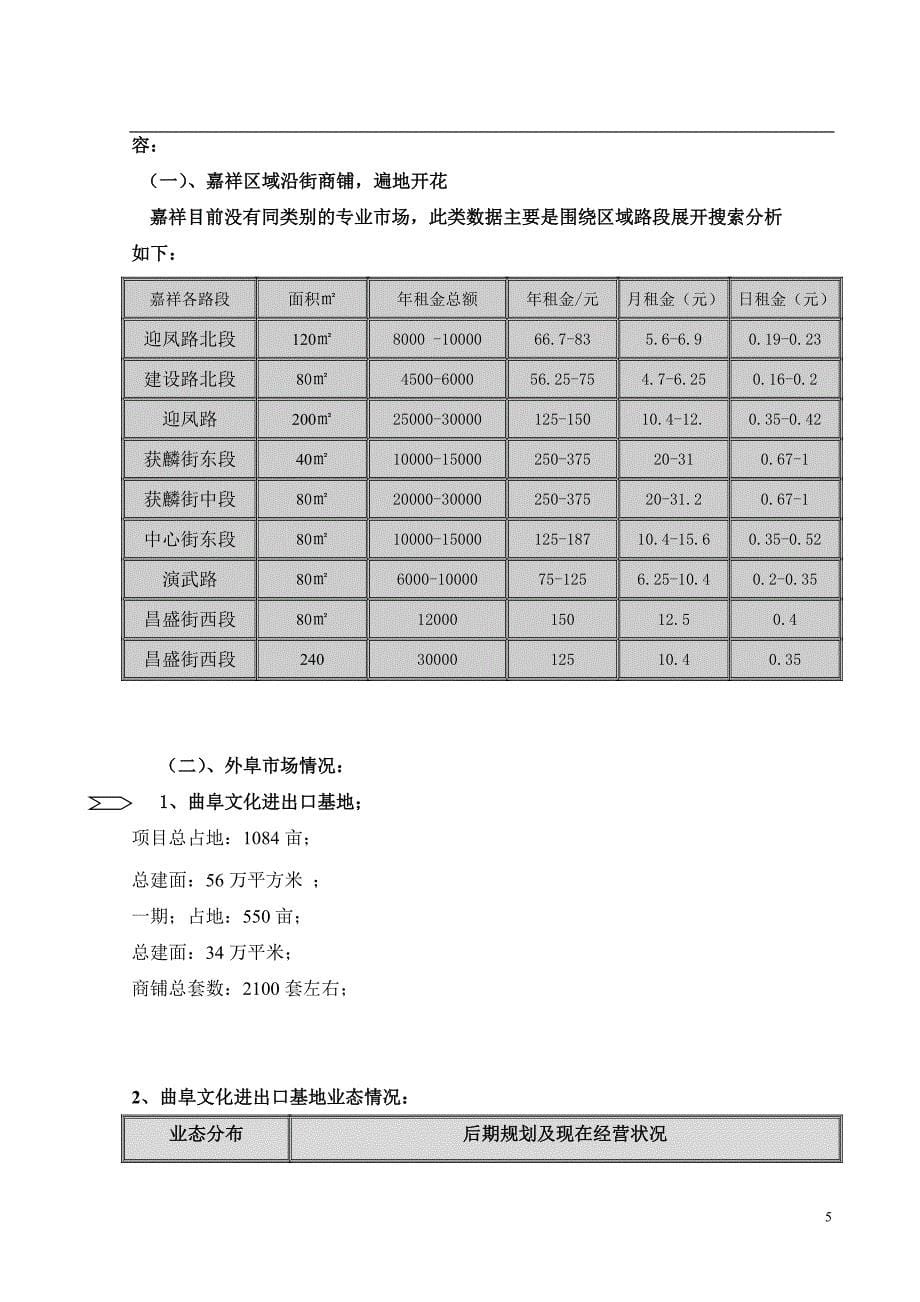 济宁市嘉祥县嘉祥国际商贸城销售执行报告.doc_第5页