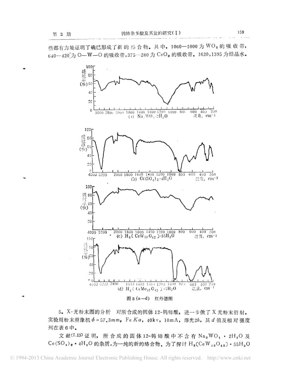 钨铈杂多酸及其盐的研究离子交换法制备钨铈杂多酸王恩波_第5页