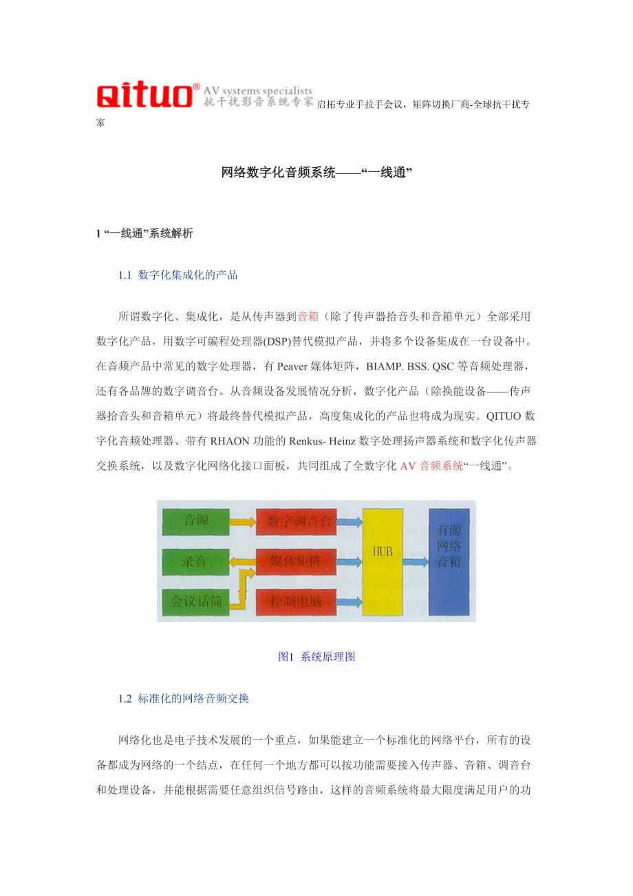 网络数字化音频系统.doc_第1页