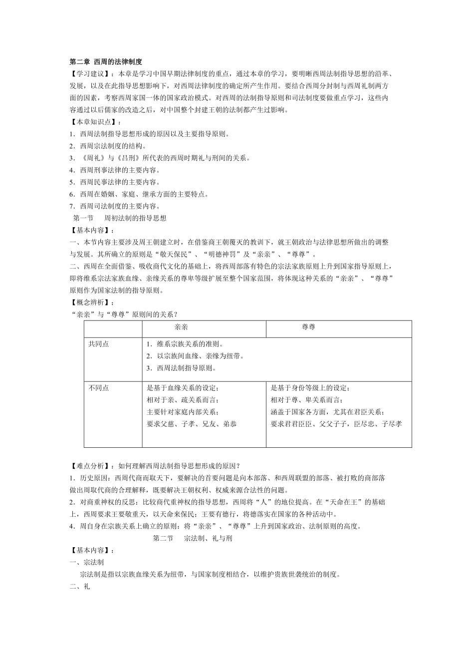 第二章 西周的法律制度.doc_第1页