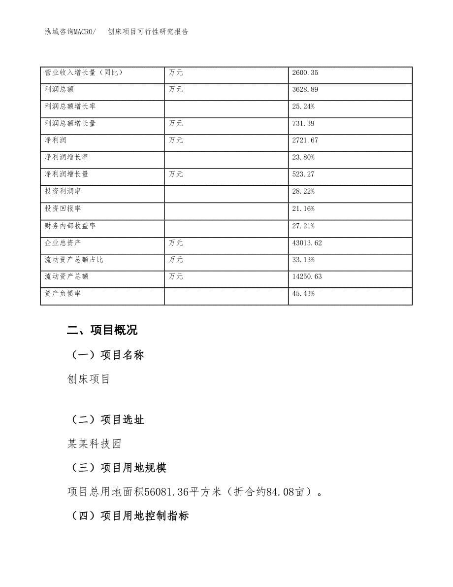 刨床项目可行性研究报告（总投资19000万元）（84亩）_第5页