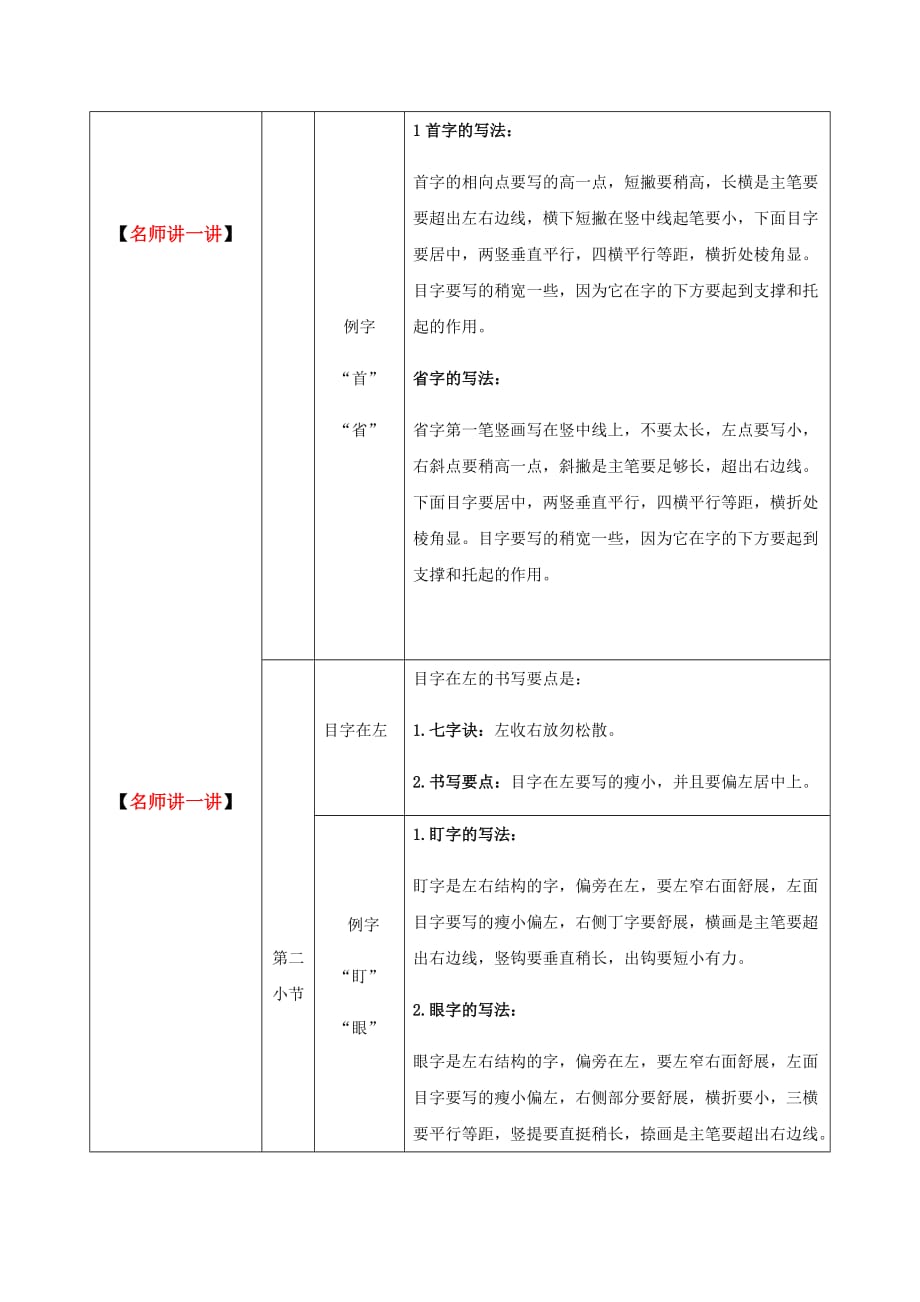 二年级下册硬笔书法教案-中级班第19课-全国通用_第2页