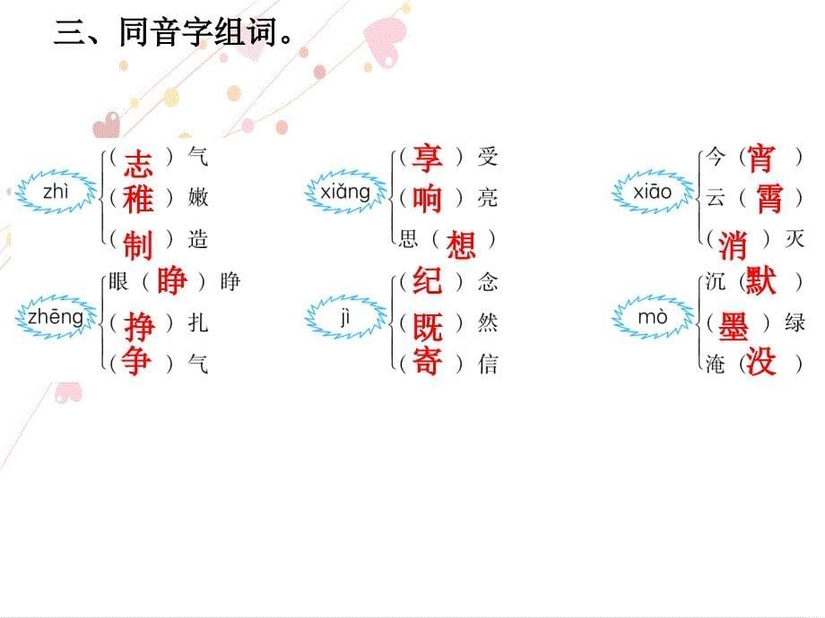 三年级下册语文习题课件－专项复习一 字词｜人教（部编版）_第5页