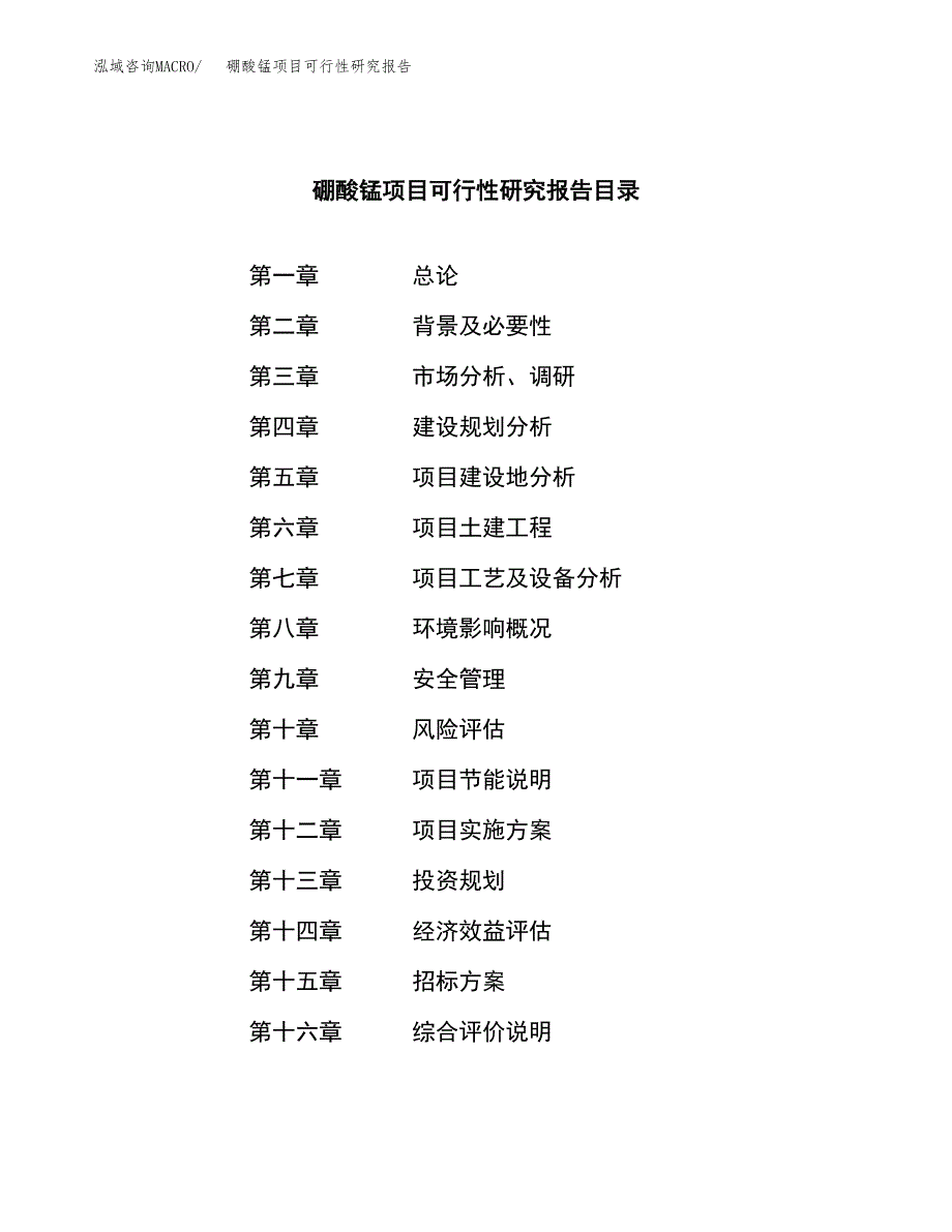 硼酸锰项目可行性研究报告（总投资18000万元）（69亩）_第2页