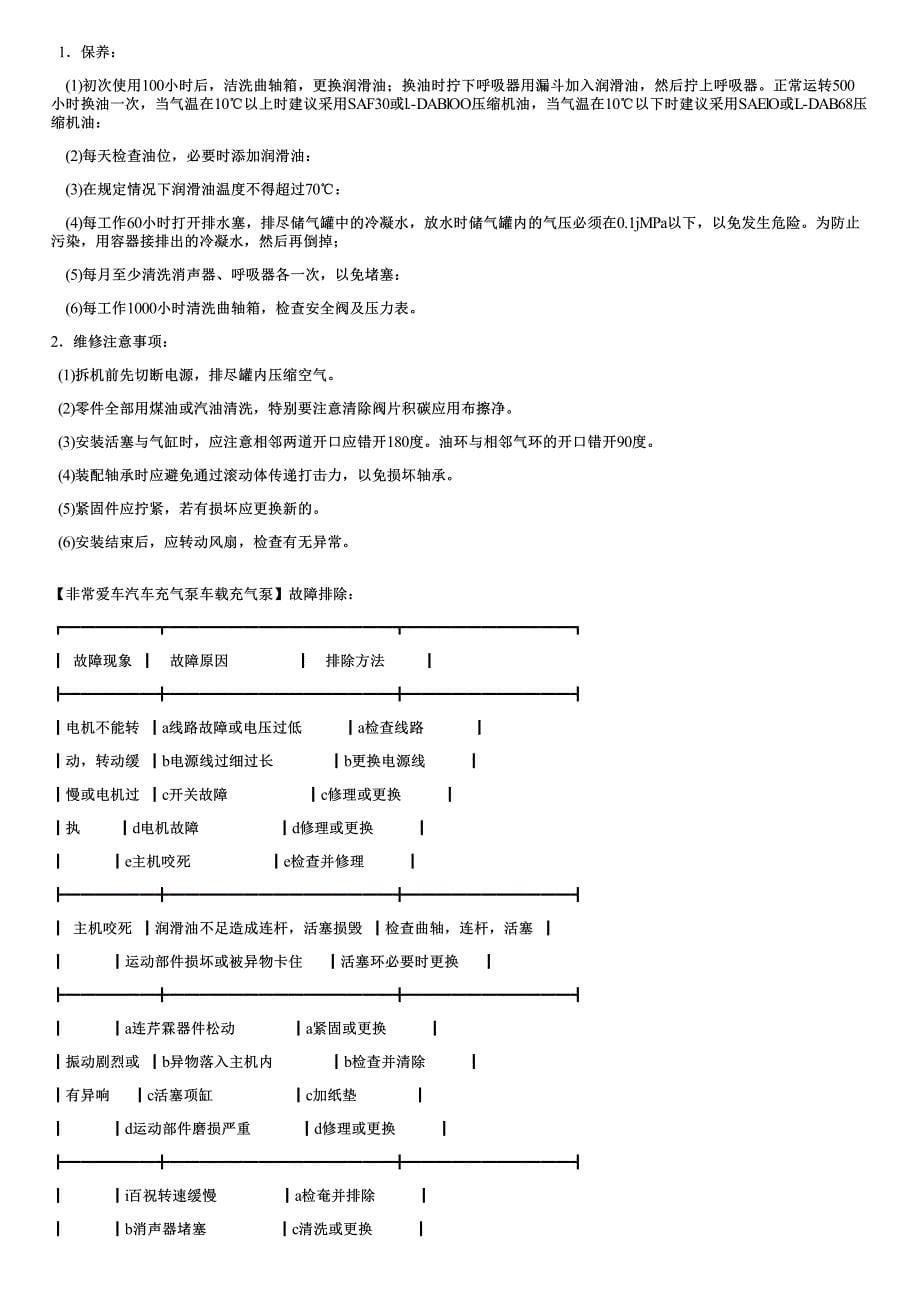 非常爱车汽车充气泵车载充气泵型号参数价格及结构图_第5页