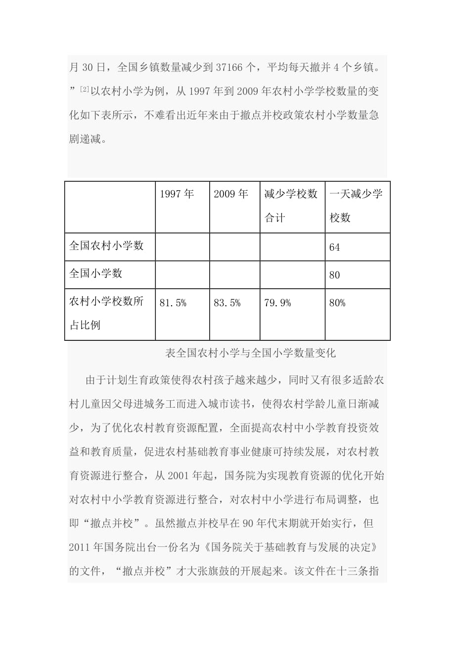 论农村中小学撤点并校带来的负面影响及解决对策.doc_第2页