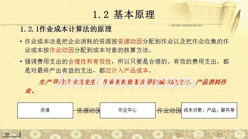 关于作业成本目标成本管理的基本原理及实施步骤讲解._第4页