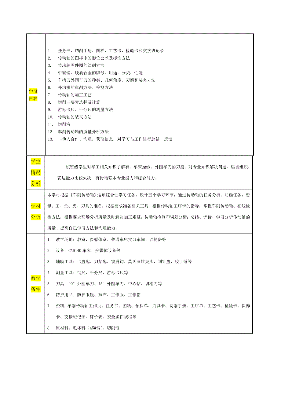 传动轴一休化教学实施教案样例讲解_第3页