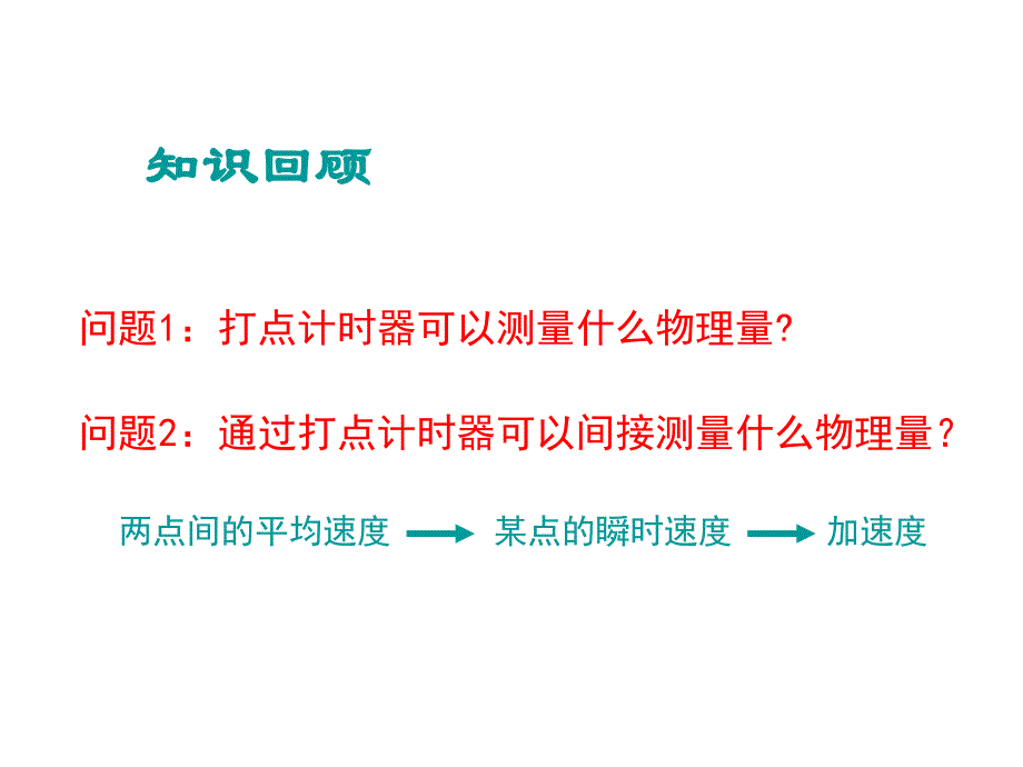 新课标人教版必修一2.1《实验：探究小车速度随时间变化的规律》课件(22张ppt)_第2页