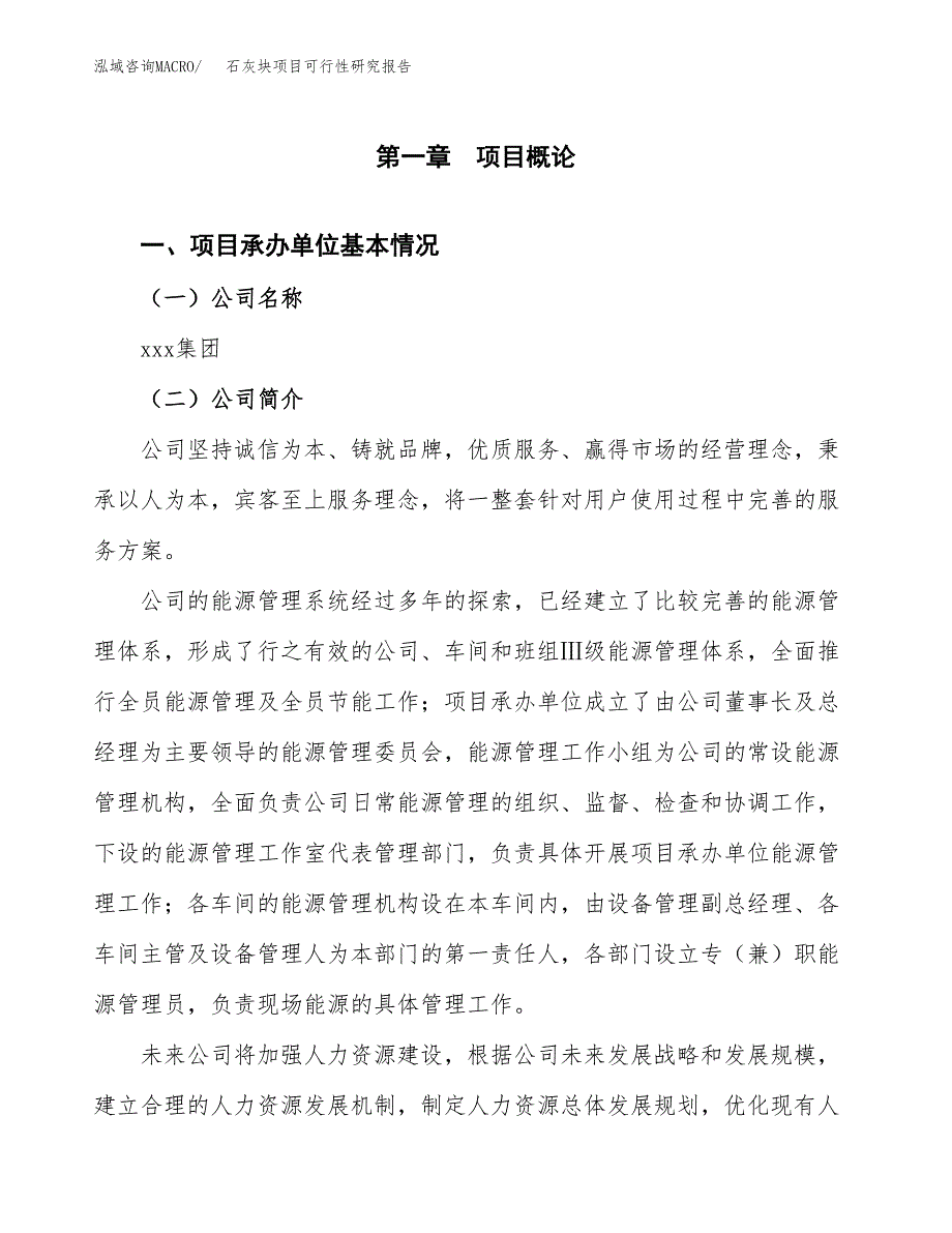 石灰块项目可行性研究报告（总投资4000万元）（21亩）_第3页