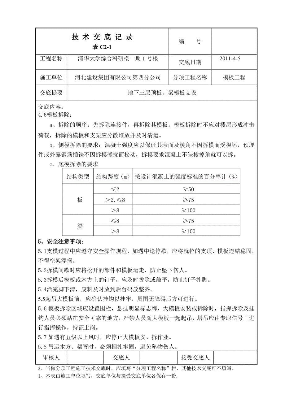 地下三层顶板模板支设_第5页