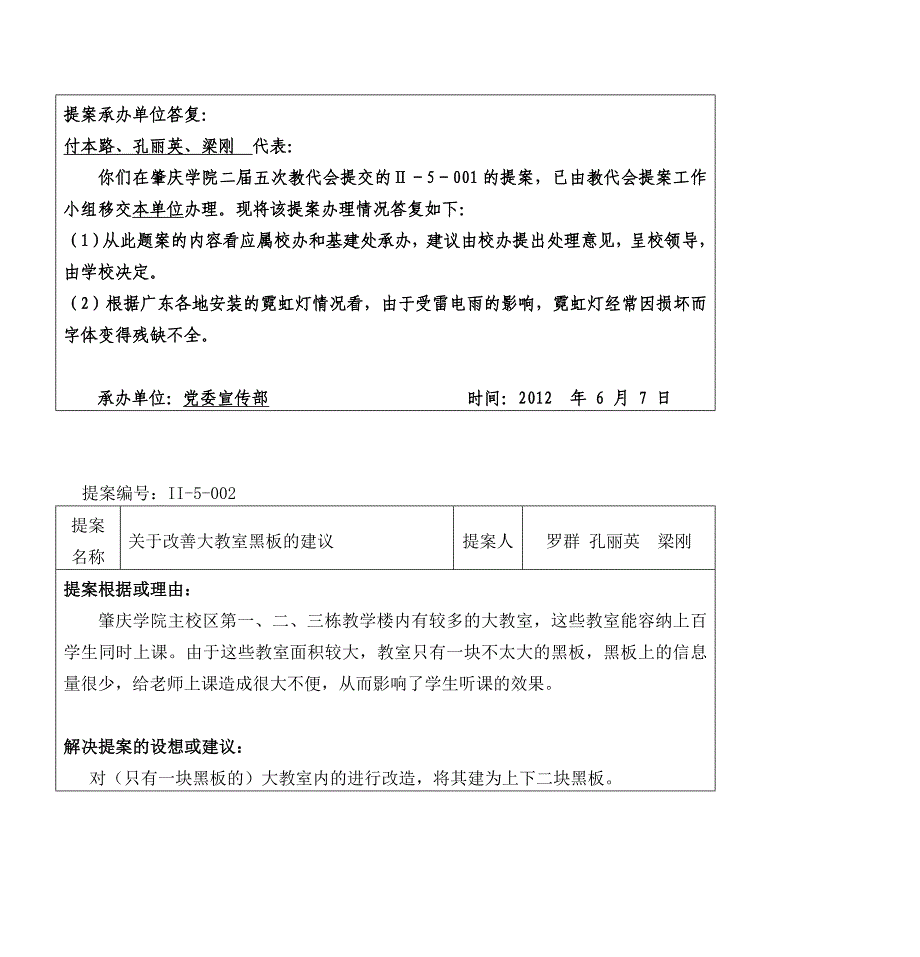 肇庆学院二届五次教代会提案办复情况._第3页