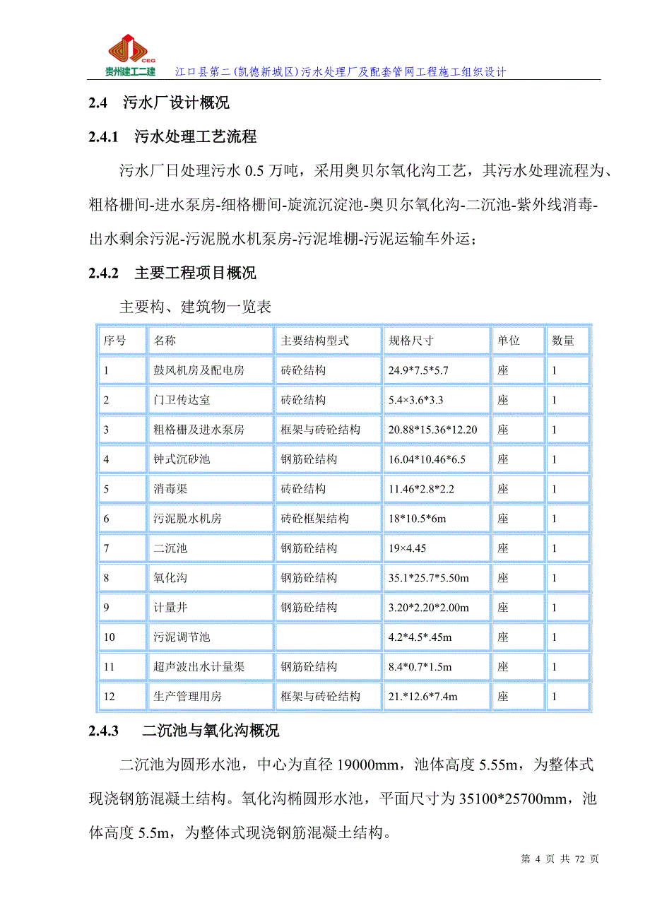 江口污水处理厂施工组织设计.doc(改)_第4页