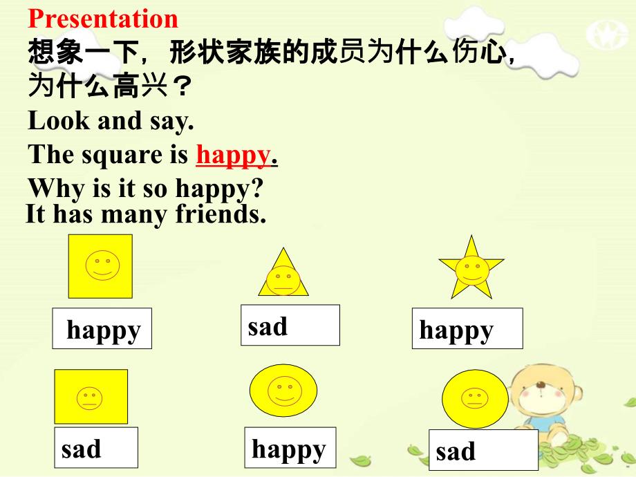 二年级下册英语课件-《unit2 feelings lesson8》1 清华版_第4页