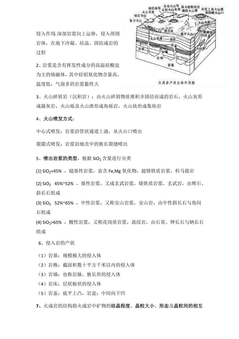 普通地质学南京大学舒良书复习整编重点汇总._第5页