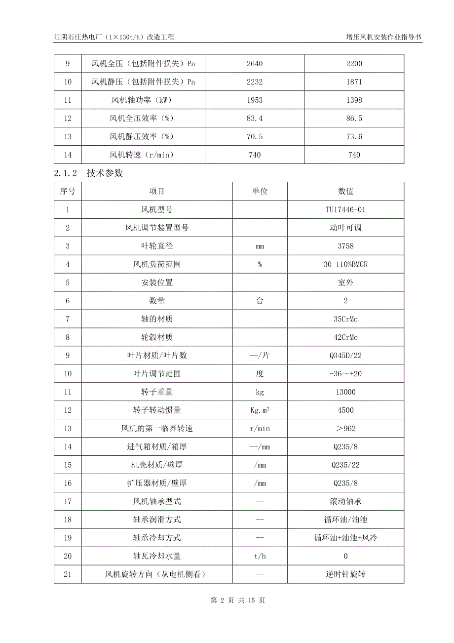 增压风机安装施工组织设计_第2页