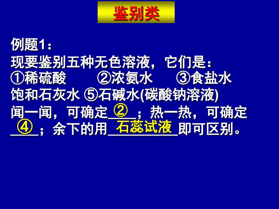 物质的鉴别、检验和除杂 复习课件_第4页