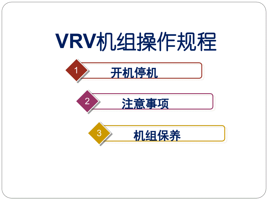 vrv机组操作规程剖析_第1页