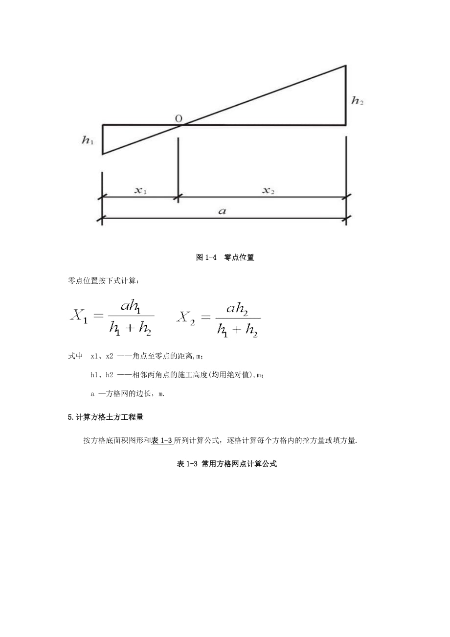 方格网法计算土方量教材及例题._第3页