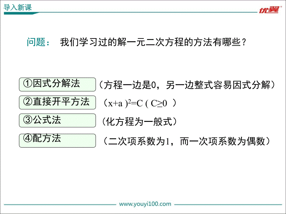 2.2.3第2课时选择合适的方法解一元二次方程概要_第3页