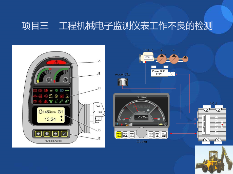 工程机械电气设备：项目三工程机械电子监测仪表工作不良的检测_第1页