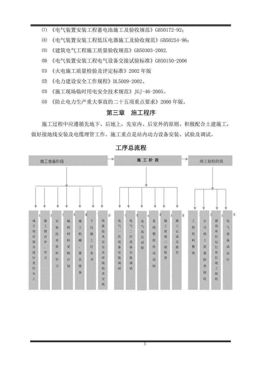 光伏电站电气设备安装工程施工方案._第5页