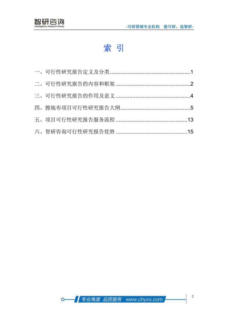 擦地布项目可行性研究报告._第2页