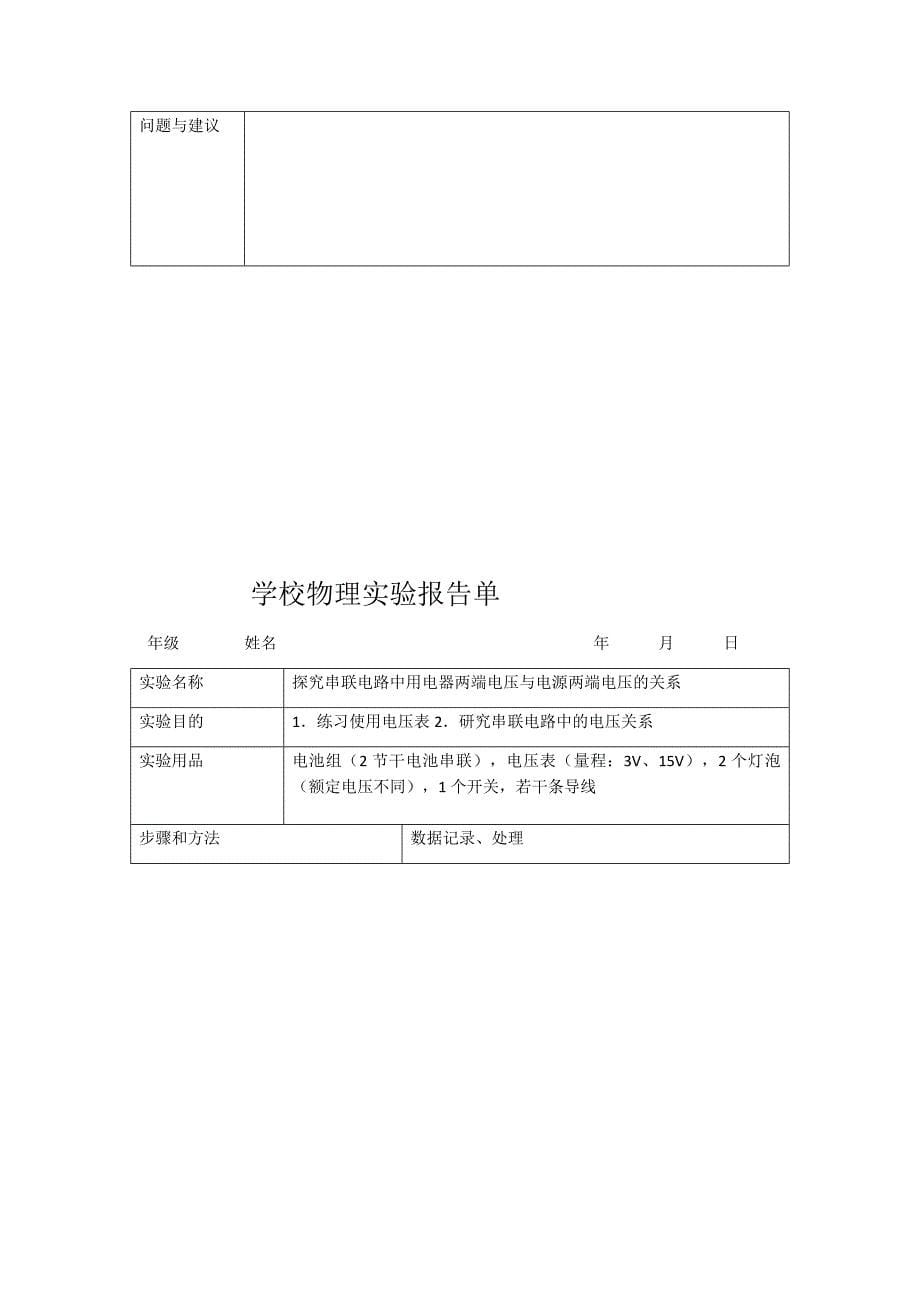 2016初中物理12个操作实验报告单剖析_第5页