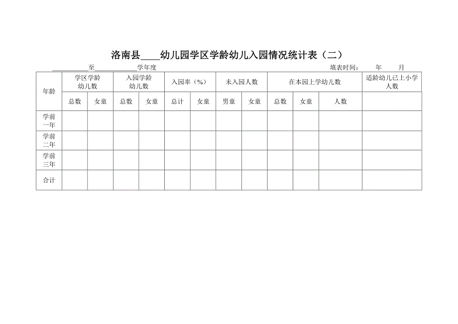 洛南县幼儿园双高双普档案建设用表_第3页