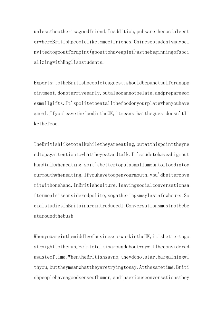 英国社交礼仪英语作文_第2页