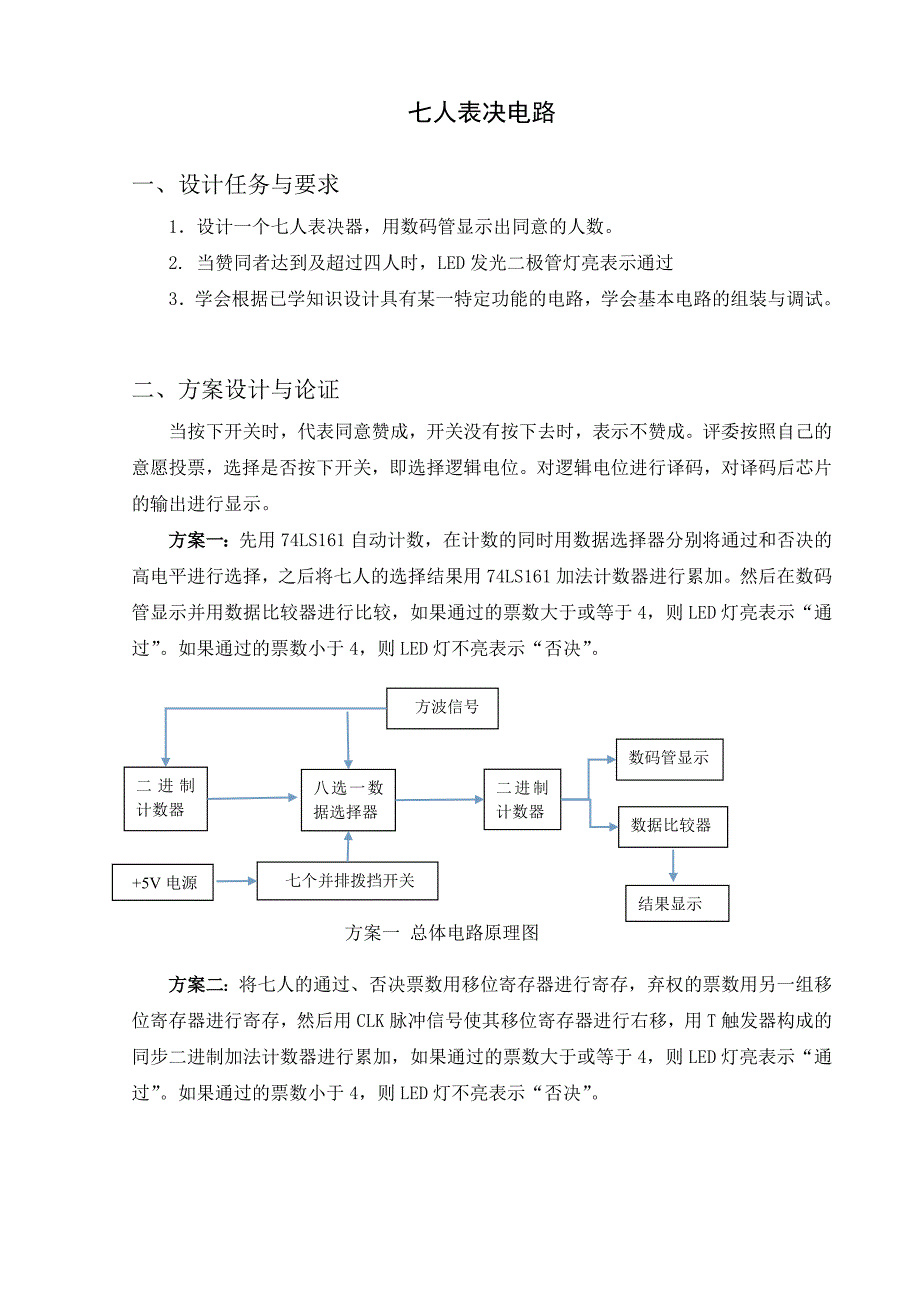 数电课程设计_七人表决电路讲义_第2页