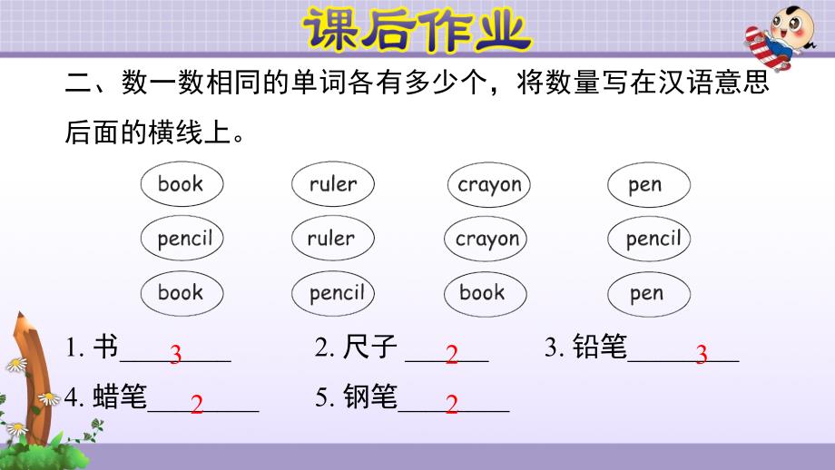 最新2019年人教PEP版小学英语三年级上册Unit 1《课时6：Start to read ~ Story time》课后作业课件_第4页