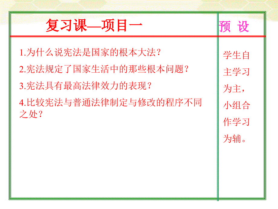 八年级政治下册《治国安邦的总章程》复习课件鲁教版_第4页