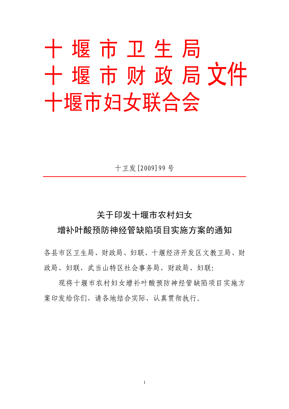 99号增补叶酸实施方案.-文件_第1页