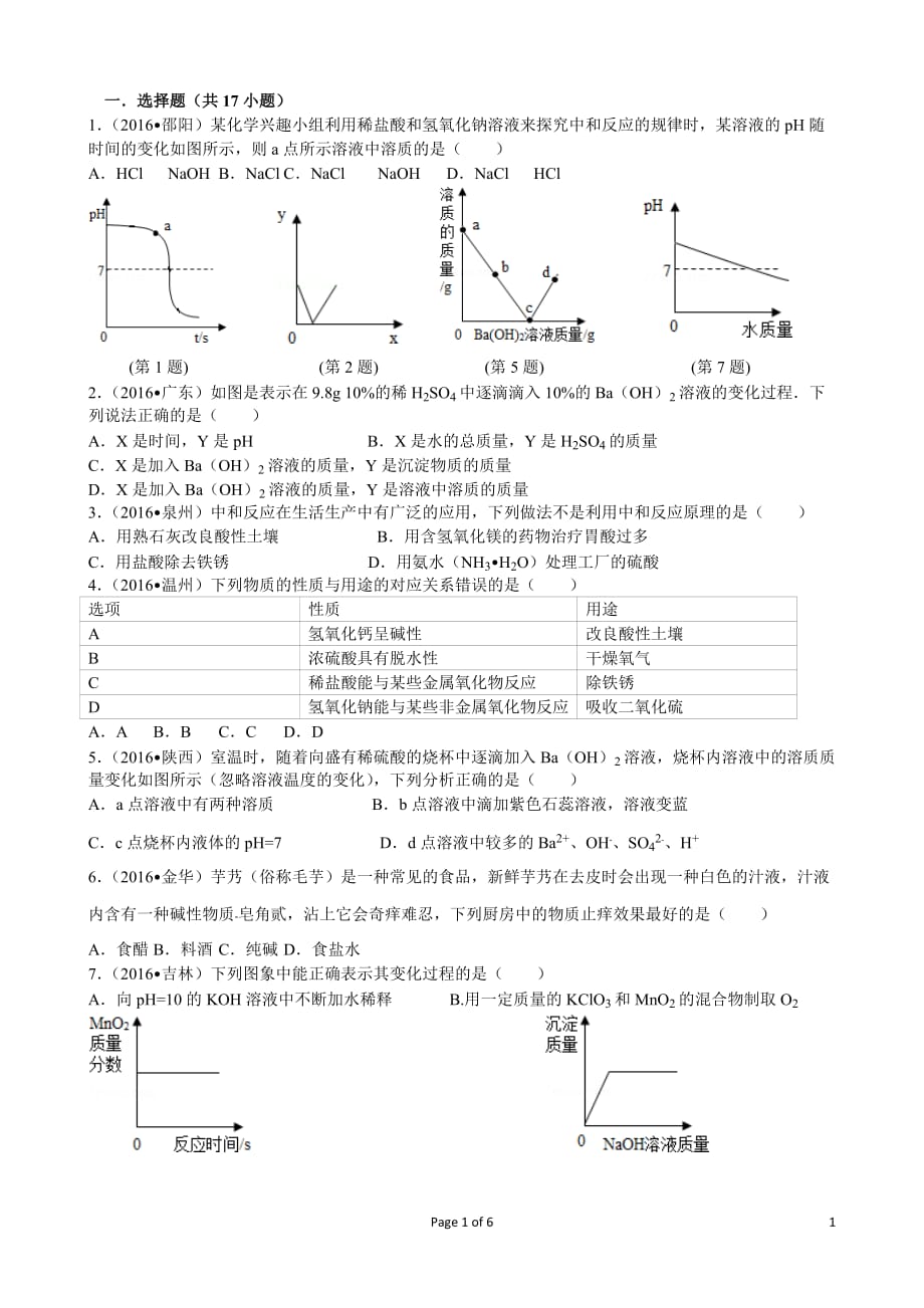 九年级化学第一单元复习2剖析_第1页