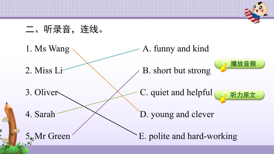 最新2019年人教PEP版小学英语五年级上册第一单元Unit 1单元加油站（二）教学课件PPT_第4页