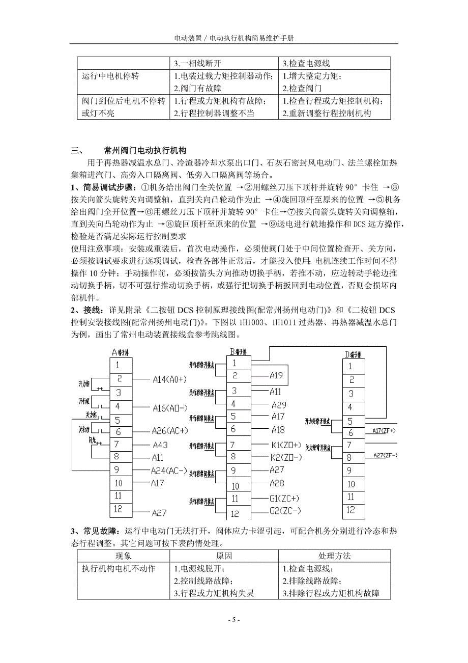 电动装置电动执行机构简易维护手册_第5页