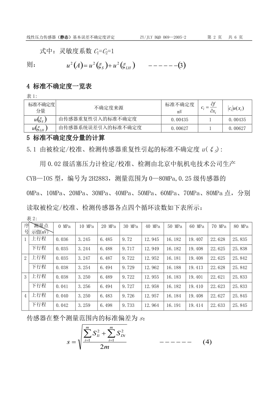 压力传感器测量误差不确定度_第2页