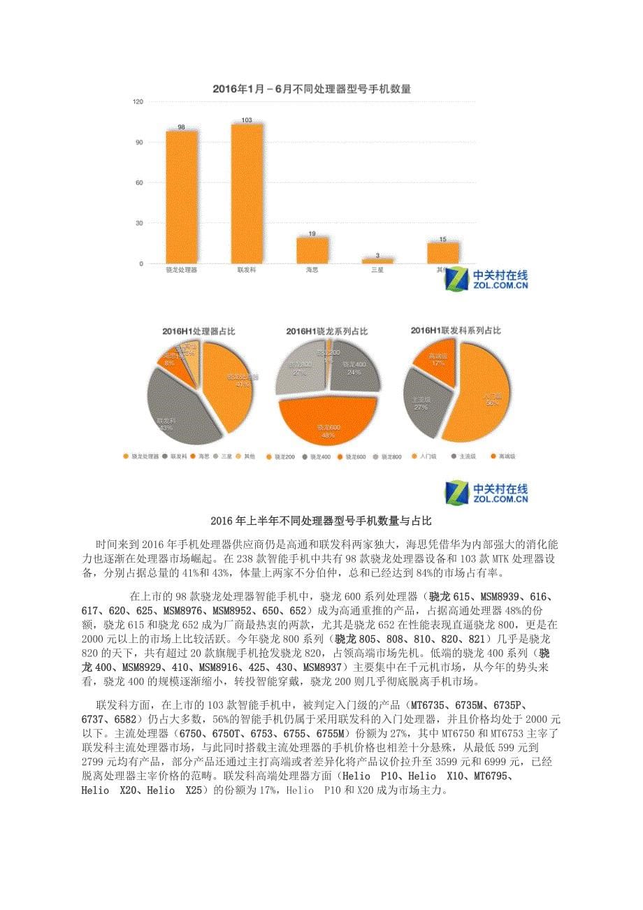 2016上半年中国智能手机产品市场研究报告剖析_第5页